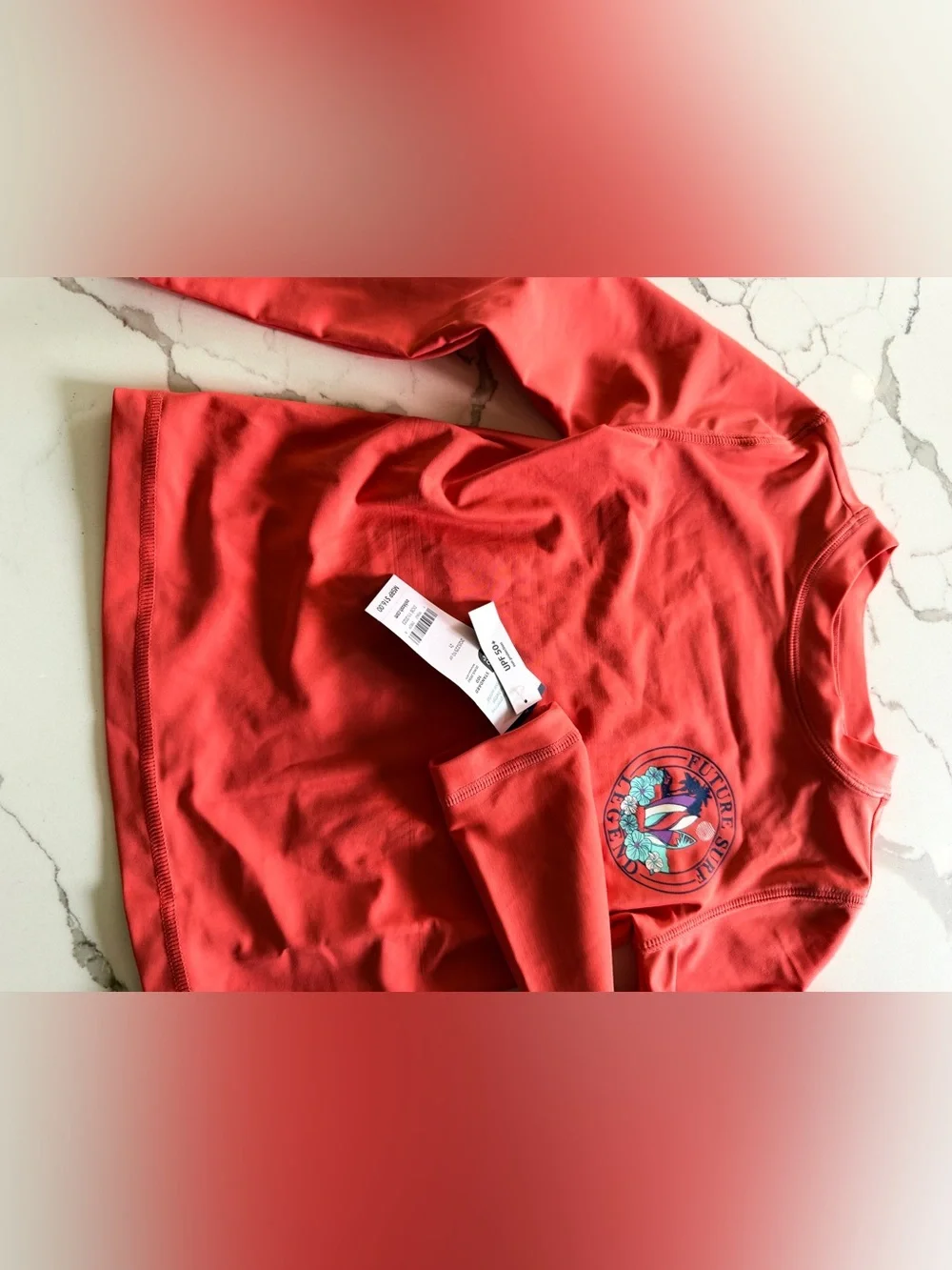 Carters 2t red surf rashguard shirt spf 50 nwt